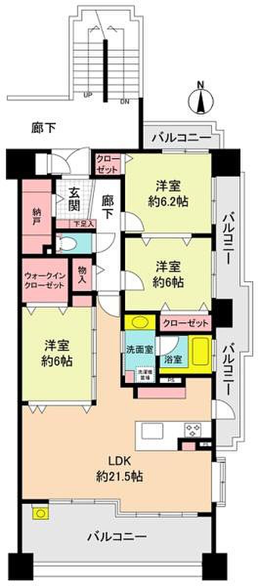 最上階の南東角部屋！