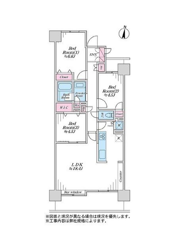 コープ野村クローバー・シティ与野四番館(3LDK) 7階の間取り図