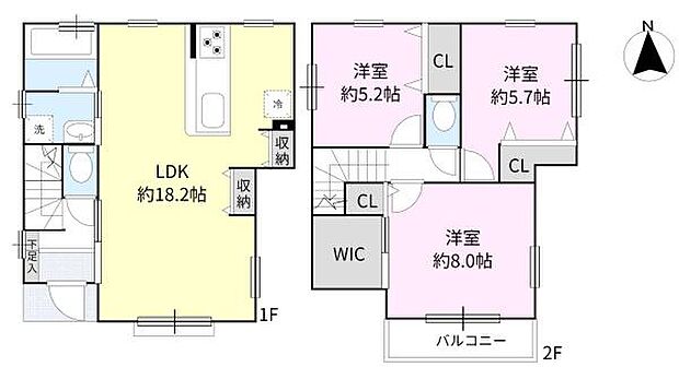 西武新宿線 花小金井駅まで 徒歩12分(3LDK)の内観