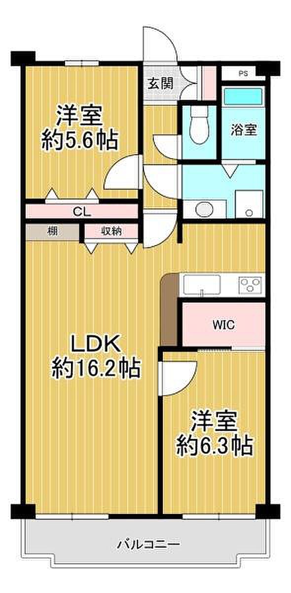 レックスタウン新高　壱号館の間取り