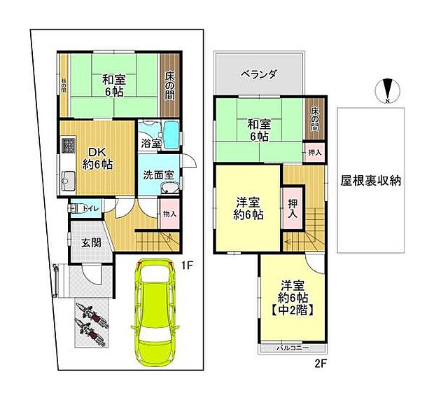 ＪＲ片町線 長尾駅まで 徒歩27分(4SDK)の内観