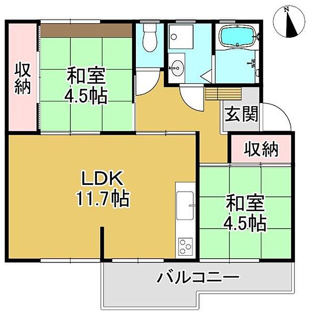 新金岡団地第二住宅　3−13号棟(2LDK) 3階の内観