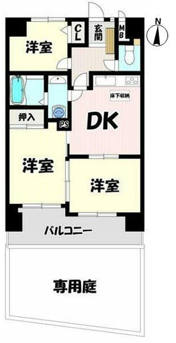 ライオンズマンション小幡西城(3DK) 1階の内観