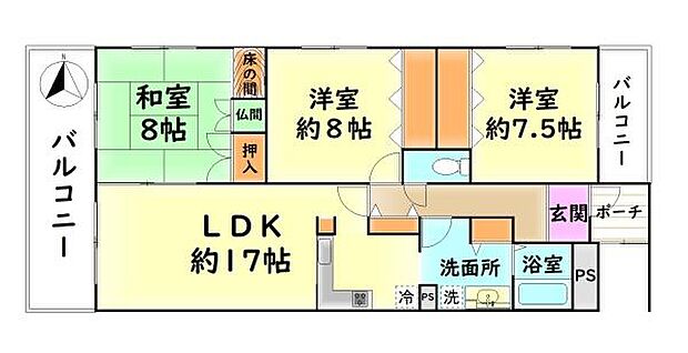 ユニライフ和泉中央Ａ棟　中古マンション(3LDK) 10階の内観