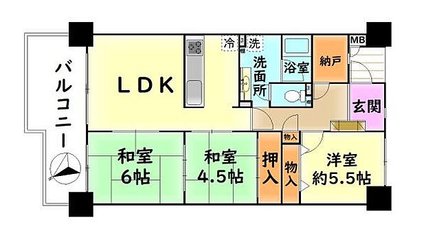 貝塚アーバンコンフォート　中古マンション(3SLDK) 3階の内観