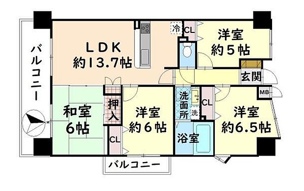 クォーレ岸和田　中古マンション(4LDK) 1階の内観