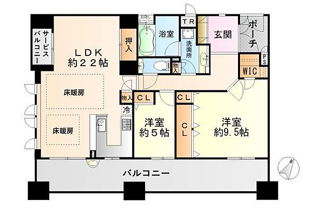 南海シティコート岸和田 中古マンション(2LDK) 10階の内観