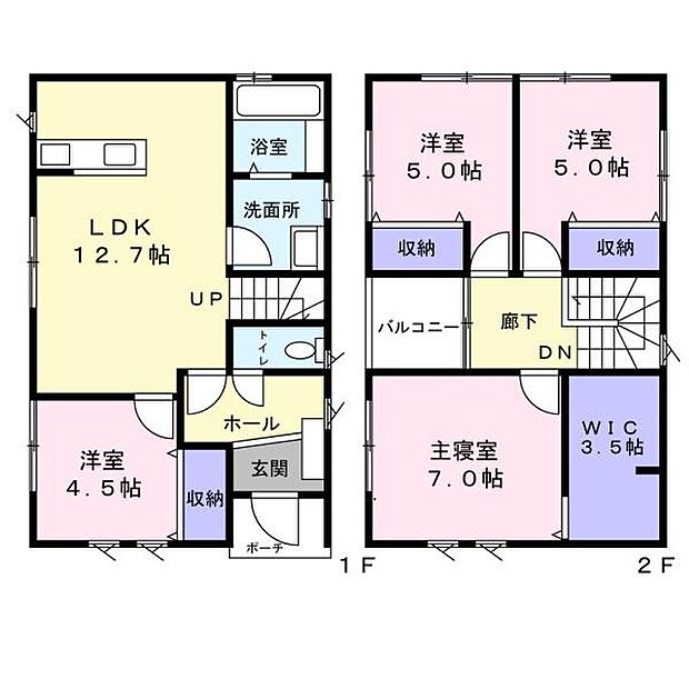 富士市北松野　令和4年築の庭付き住宅(4LDK)の内観