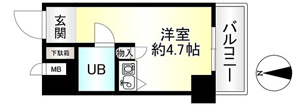 朝日プラザ塚本II(1R) 6階の間取り図