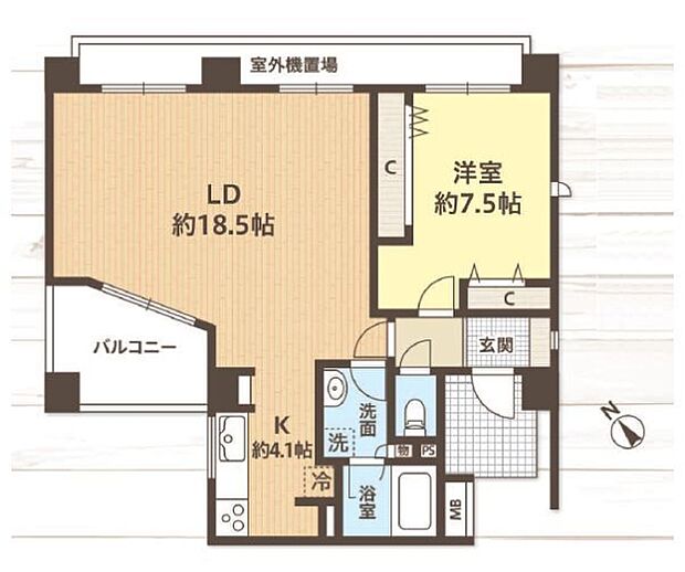 サンフル藤が丘ガーデンハウス(1LDK) 2階の内観