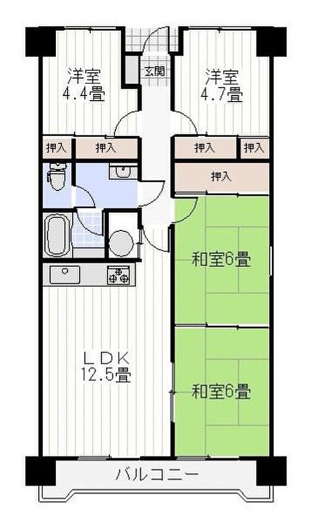 レヂオンス伊勢崎(4LDK) 11階の間取り図