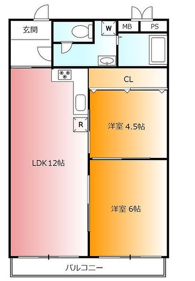 日商岩井第2京橋ハイツ(2LDK) 10階の内観