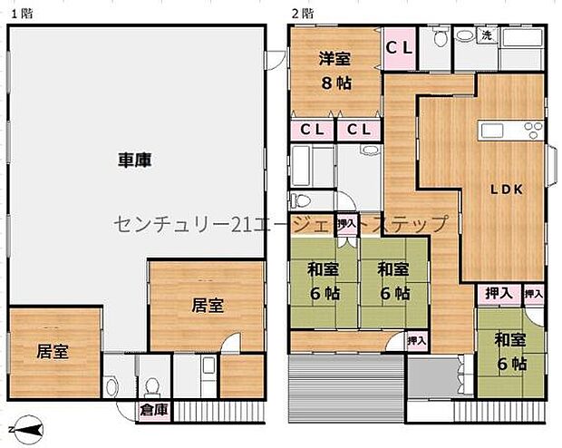 佐土原町東上那珂中古住宅(6LDK)の内観