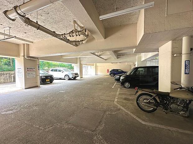 平置きの駐車場で出し入れに便利ですね。