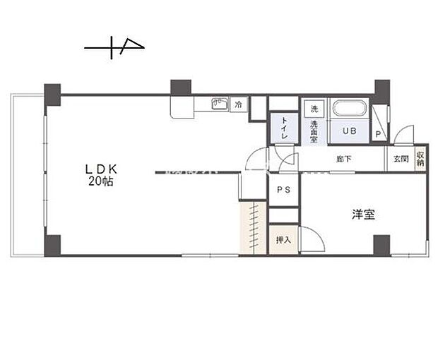 チサンマンション新潟(1LDK) 4階の内観