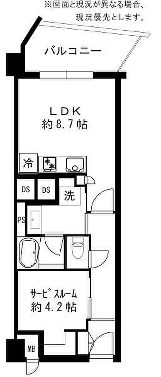 川口寿コーポ(1SDK) 1階の間取り図