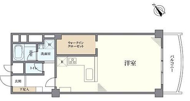 秀和高輪レジデンス(1R) 6階の間取り図