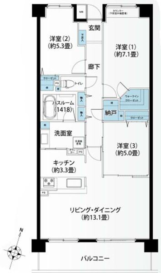 横浜西谷パークホームズの間取り