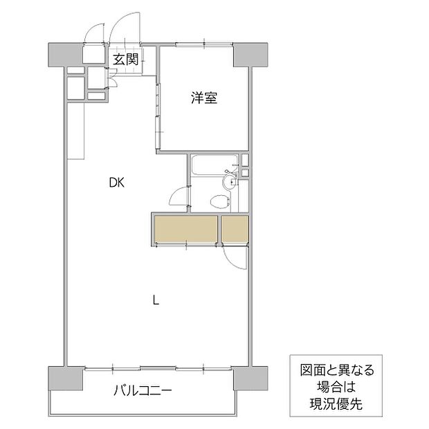 東カン第2水戸パークハイツ(1LDK) 3階/315号室の間取り図