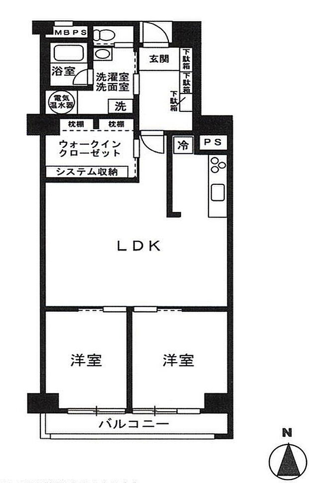チサンマンション新大阪10番館(2SLDK) 5階の間取り図