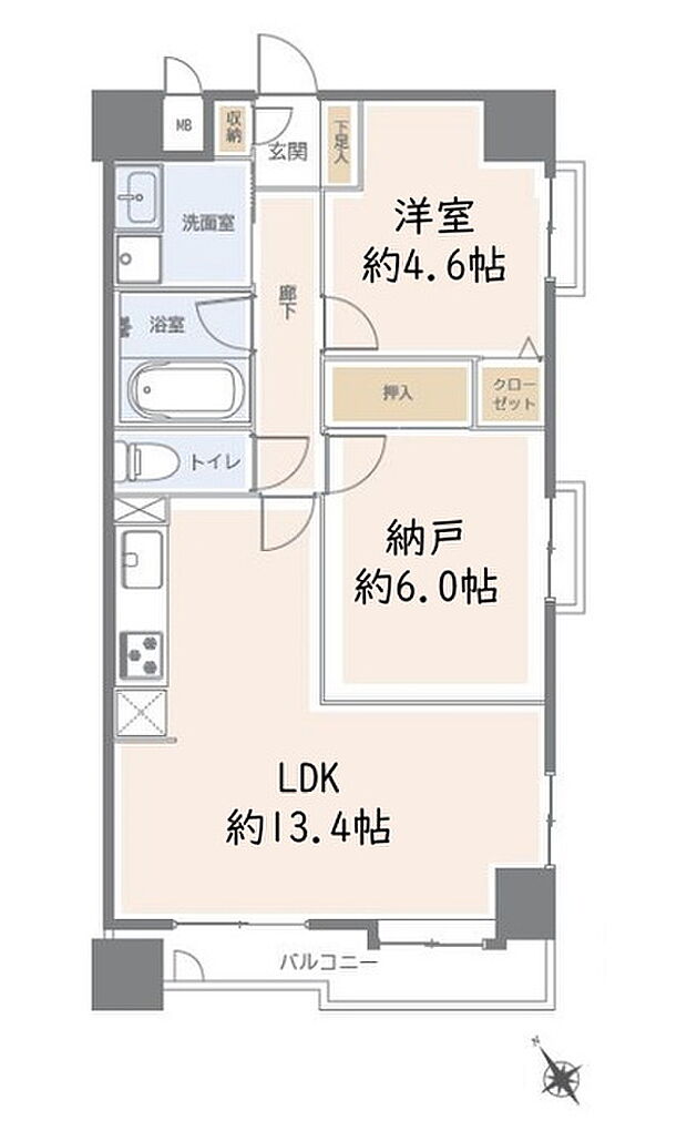 シャインハイツ大泉学園(1SLDK) 3階の内観