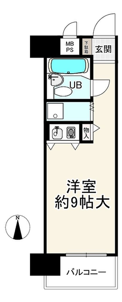 朝日プラザ梅田II(1R) 3階の間取り図