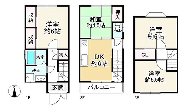 東住吉区湯里1丁目　中古戸建(4DK)の内観