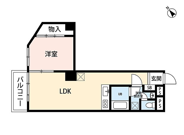 セブンスターマンション第５五反田(1LDK) 7階の間取り図