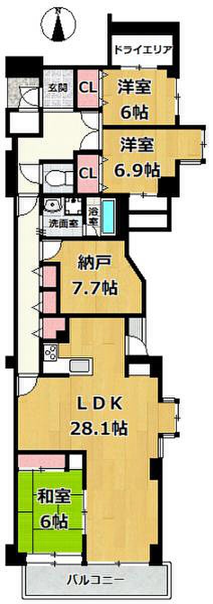 フローラハイツ岡本(3SLDK) 3階の内観