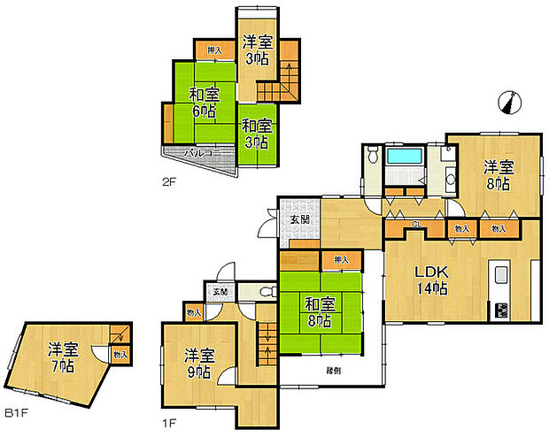 ＪＲ東海道本線 甲南山手駅まで 徒歩11分(7LDK)の内観