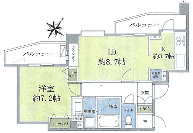 グラーサ向島隅田公園(1LDK) 2階/2階の内観