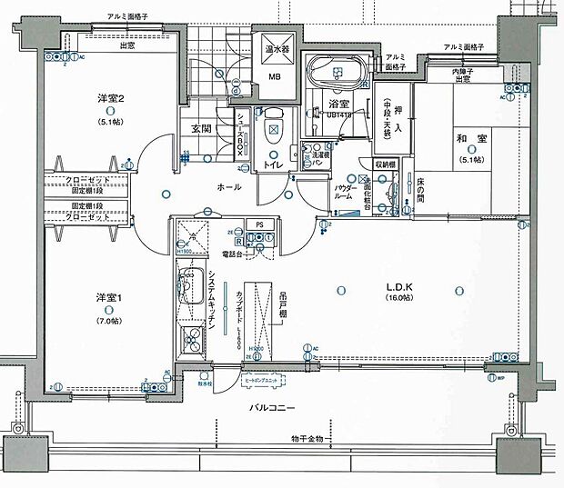 オーヴィジョン新屋敷(3LDK) 9階/903の内観