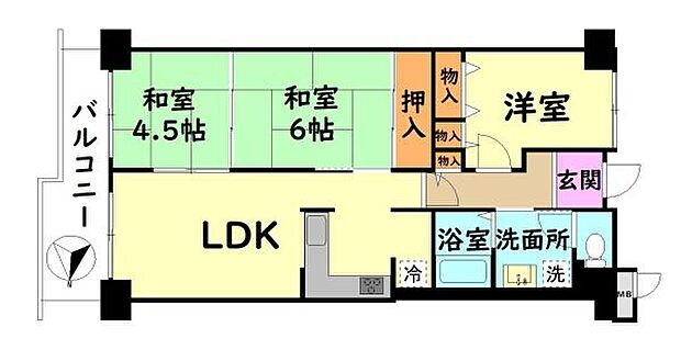 コーストアベニュー岸和田コーポラス3号棟　中古マンション(3LDK) 9階の内観