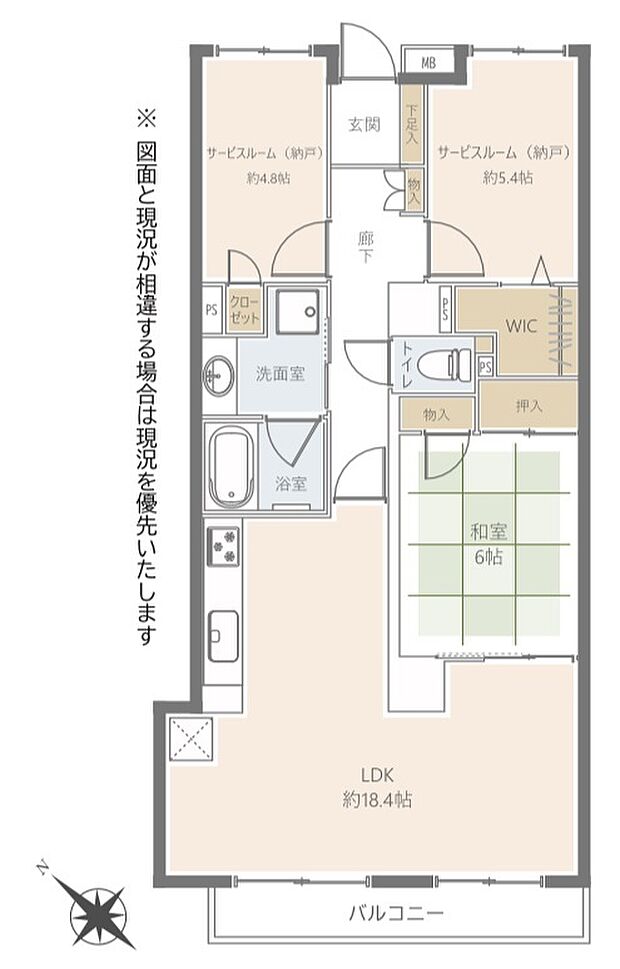 メイゾン千葉(1SLDK) 7階/702号室の間取り図