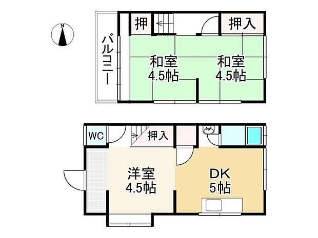 地下鉄東西線 醍醐駅まで 徒歩14分(3DK)の内観