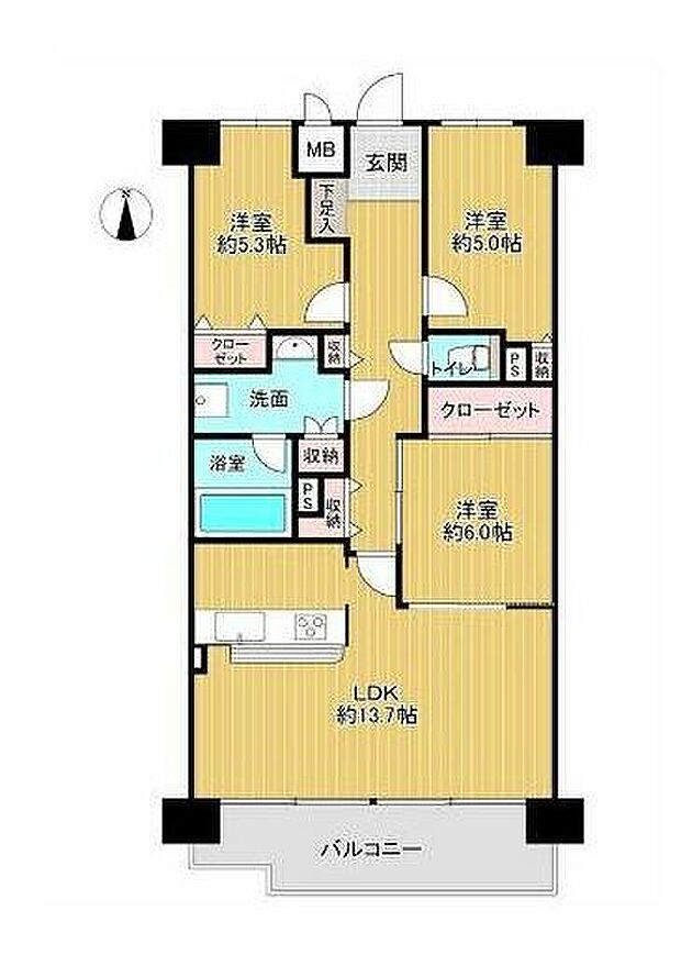 ３ＬＤＫ　間取り図