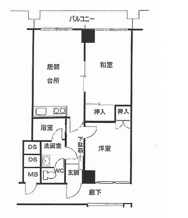 マンション平岸天神山(2LDK) 3階/318の間取り図