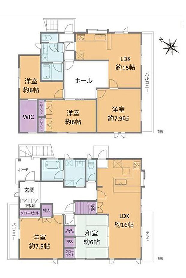 調布市東つつじヶ丘1丁目(5LDK)の内観