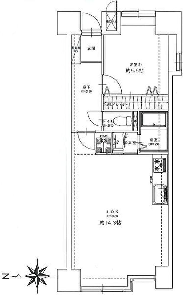 シーサイド片瀬江ノ島(1LDK) 3階の間取り図