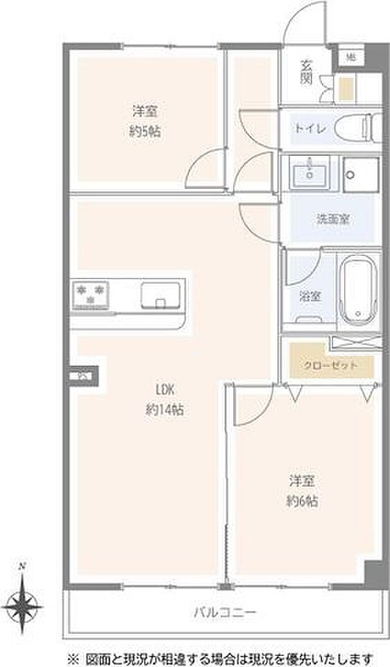 桂ハイツ成増(2LDK) 3階/309の間取り図