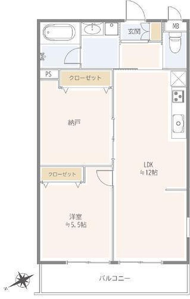 MAC北戸田コート(1SLDK) 2階の間取り図