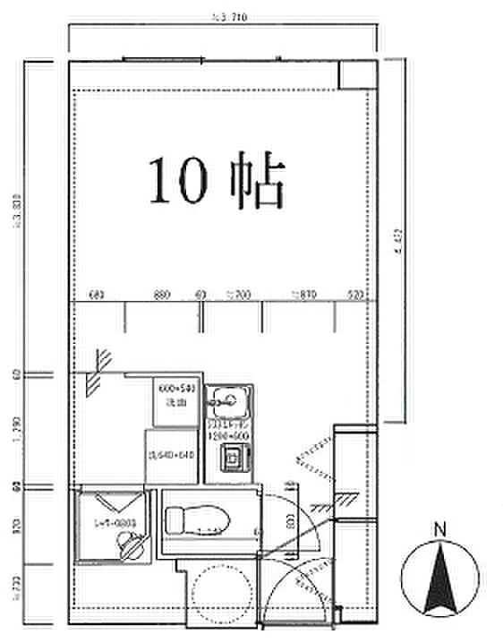 朝日プラザ新大阪(1R) 10階の間取り図