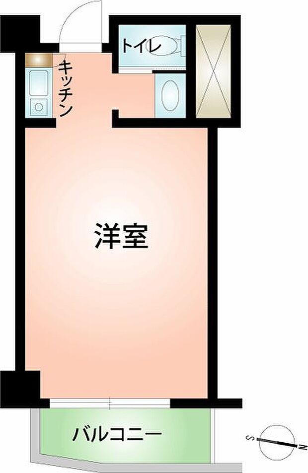 オーシャンビュー赤根崎(1R) 3階の間取り図