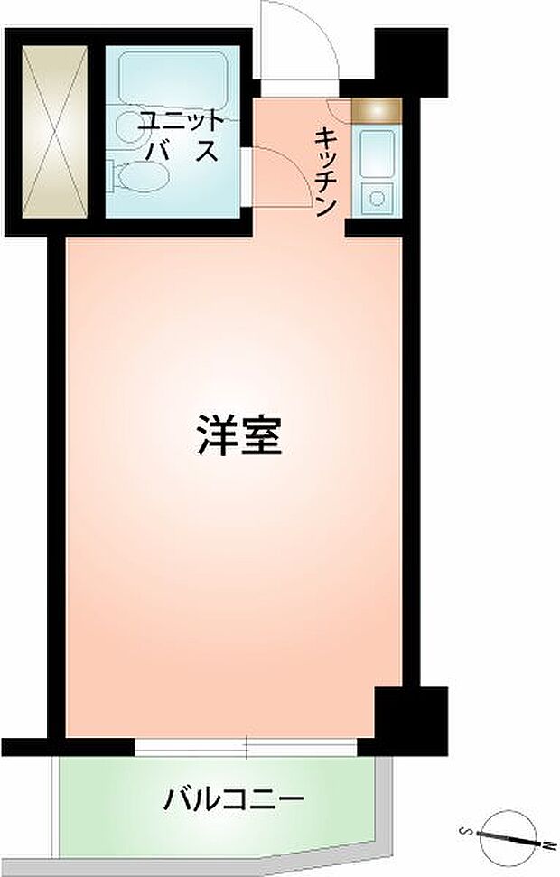 オーシャンビュー赤根崎(1R) 2階の間取り図