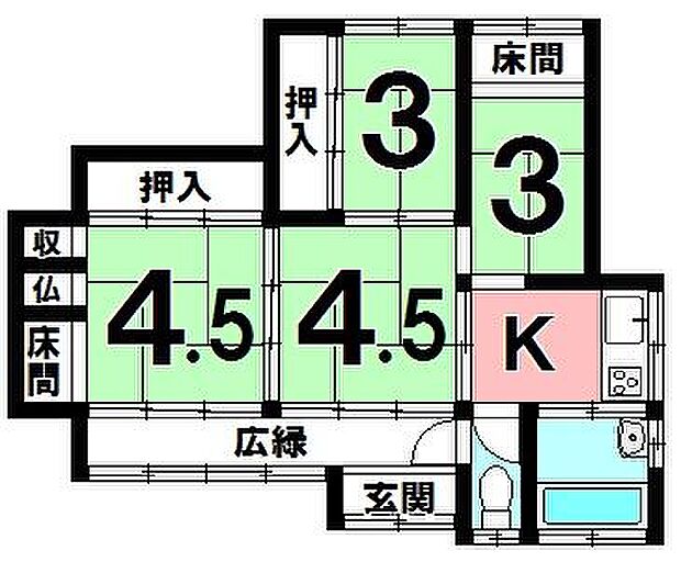 4DK【建物面積39.66m2(11.99坪)】