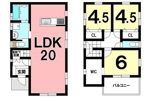 3LDK、ウォークインクローゼット、オール電化、省令準耐火【建物面積87.77m2(26.55坪)】