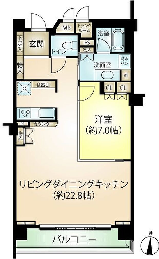 フォーシーズンズフォレスト湯河原(1LDK) 3階の間取り図