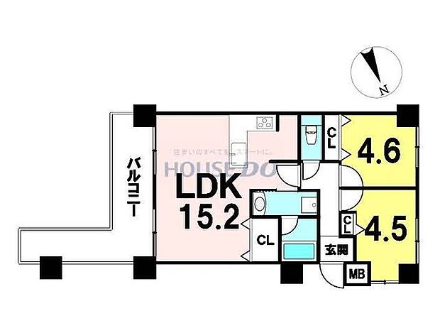 プレステージ明石大久保(2LDK) 11階の間取り図
