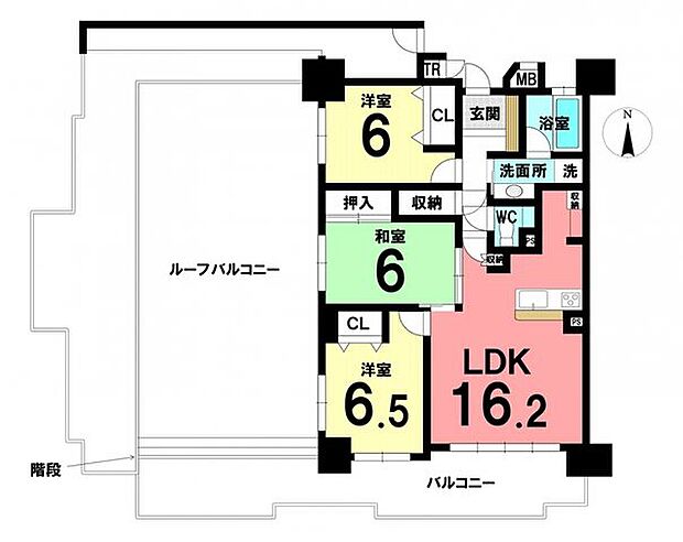 中古マンション　ファミール岩倉(3LDK) 6階の内観