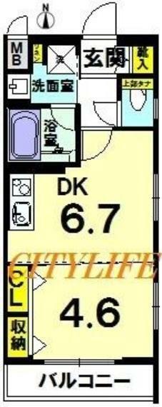 ベラジオ京都壬生イーストゲート(1DK) 1階の間取り図
